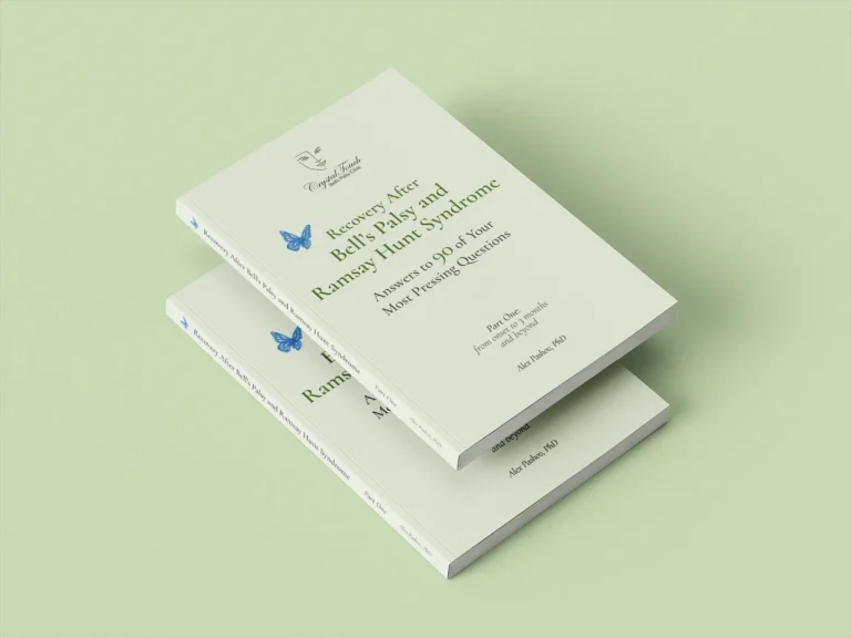 Sample page from Bell's Palsy and Ramsay Hunt Syndrome recovery book showing the front cover